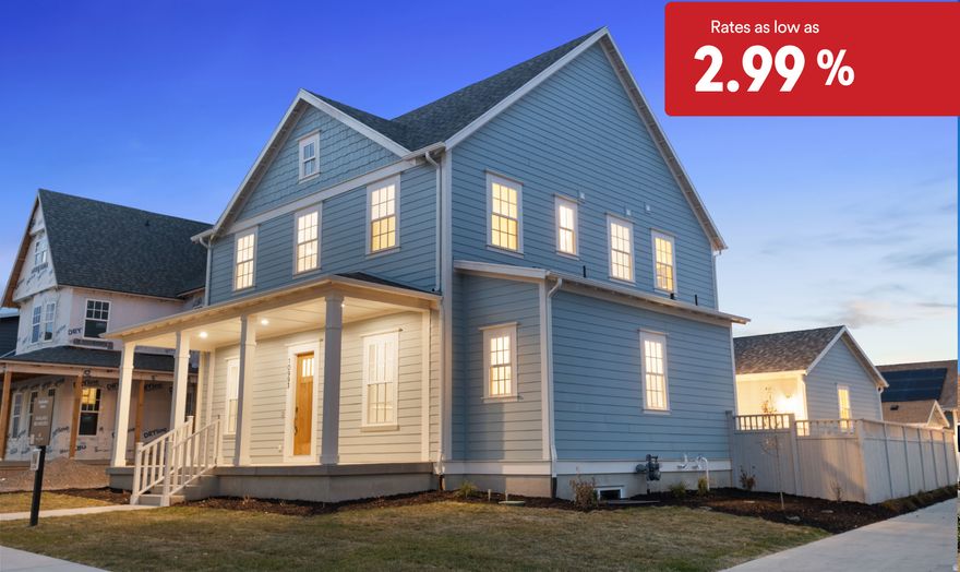 Rates as low as 2.99!.  Contact agent for details. This brand new home was just finished and ready for move in! Located on Daybreaks coveted Island, one of the last remaining new homes. This home features the Primary Bedroom on the main floor.