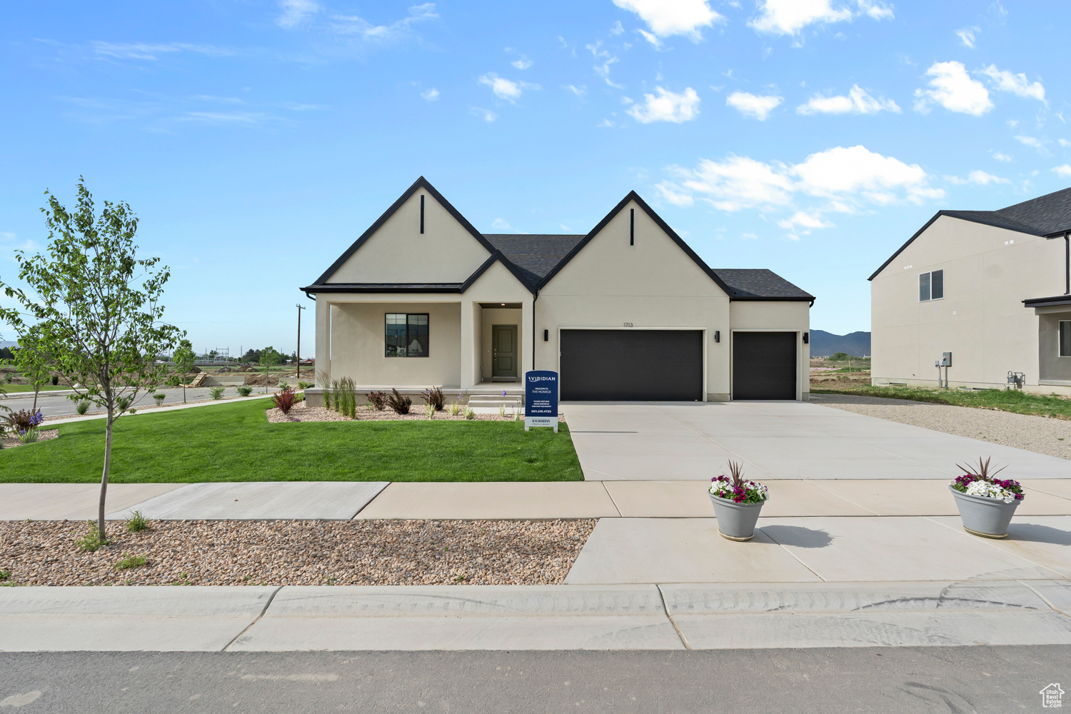 Get low monthly payments with 3.875% rate PLUS $7,000 towards closing costs with DHI Mortgage!!! The 3-bed/2 bath Monroe rambler features an RV garage, open concept Kitchen-Dining-Family room and walk out basement! The gourmet kitchen includes a large island with counter seating, double ovens, stainless-steel gas appliances, quartz countertops throughout, 9' ceiling, and laminate flooring on the main floor, tile in the wet areas. The primary suite has a large Walk-In Closet with organizer, separate Tub/Shower, Double Sinks and 50-Gal Water Heater. The basement is huge and can expand to 3 additional bedrooms, a bathroom, kitchenette, oversized family room and under porch storage. Great income potential for an ADU. Ask me about our generous home warranties, active radon mitigation system, and smart home package! Pictures are of a finished home of the same floor plan and the available home may contain different options, upgrades, and exterior color and/or elevation style. Square footage figures are provided as a courtesy estimate only and were obtained from building plans. No representation or warranties are made regarding school districts and assignments; please conduct your own investigation regarding current/future school boundaries.