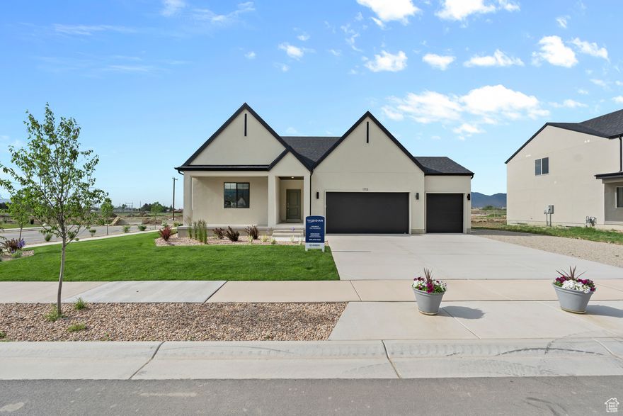 Get low monthly payments with 3.875% rate PLUS $7,000 towards closing costs with DHI Mortgage!!! The 3-bed/2 bath Monroe rambler features an RV garage, open concept Kitchen-Dining-Family room and walk out basement! The gourmet kitchen includes a large island with counter seating, double ovens, stainless-steel gas appliances, quartz countertops throughout, 9' ceiling, and laminate flooring on the main floor, tile in the wet areas. The primary suite has a large Walk-In Closet with organizer, separate Tub/Shower, Double Sinks and 50-Gal Water Heater. The basement is huge and can expand to 3 additional bedrooms, a bathroom, kitchenette, oversized family room and under porch storage. Great income potential for an ADU. Ask me about our generous home warranties, active radon mitigation system, and smart home package! Pictures are of a finished home of the same floor plan and the available home may contain different options, upgrades, and exterior color and/or elevation style. Square footage figures are provided as a courtesy estimate only and were obtained from building plans. No representation or warranties are made regarding school districts and assignments; please conduct your own investigation regarding current/future school boundaries.