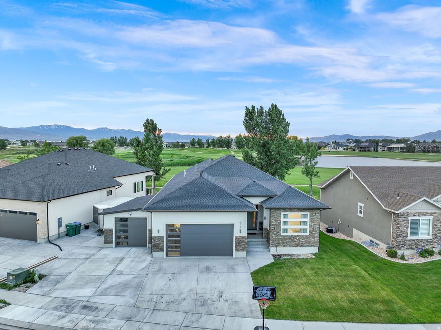 Relax and enjoy the incredible sunsets on the 9th fairway on Sleepy Ridge Golf Course! Rest assured living in the Fairway Village gated community. Enjoy entertaining in your large family/dining/kitchen area including quartz counter-tops, double fridge, 36" gas cook top and large pantry! This home was designed and built with style and quality in mind! Finished with 5 car garage, 2 family rooms, 2 laundry rooms, gym, theater room, 10' ceilings on main floor, 9' ceilings in walkout basement with daylight windows, LED lights throughout, 3 fireplaces, approximately 320 sq ft of covered patio/deck, insulated garage and so much more! Call/text to not miss your opportunity to view this home today!