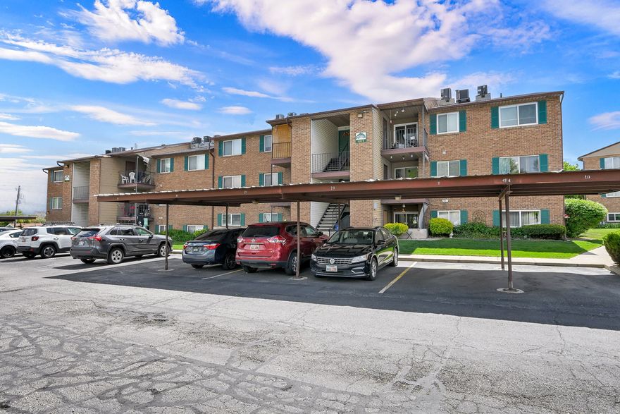 Fabulous updated Oak Meadows condo centrally located in the heart of Taylorsville and priced to sell!  This spacious unit offers thoughtful upgrades including an updated kitchen and bathroom with quartz countertops, gas range, in-unit washer and dryer, newer HVAC system complete with central AC, updated lighting, fresh paint, new garbage disposal, loads of storage space and all appliances included! Spacious primary suite includes tons of great natural light with a fabulous XL walk- in closet and bonus sink/vanity area. Private outdoor covered patio boasts a coveted, oversized storage room, perfect for all your bikes, gear and more! Enjoy a convenient covered carport and plentiful guest parking.  Pet friendly community amenities include a tennis court (converted to a fenced off-leash dog area), cute playground, lots of grassy areas for recreation, heated pool and nicely maintained grounds ideal for easy, low-maintenance living with quick access to restaurants, shopping, freeway access and SLCC! Call LA for additional details, see agent remarks for showings.