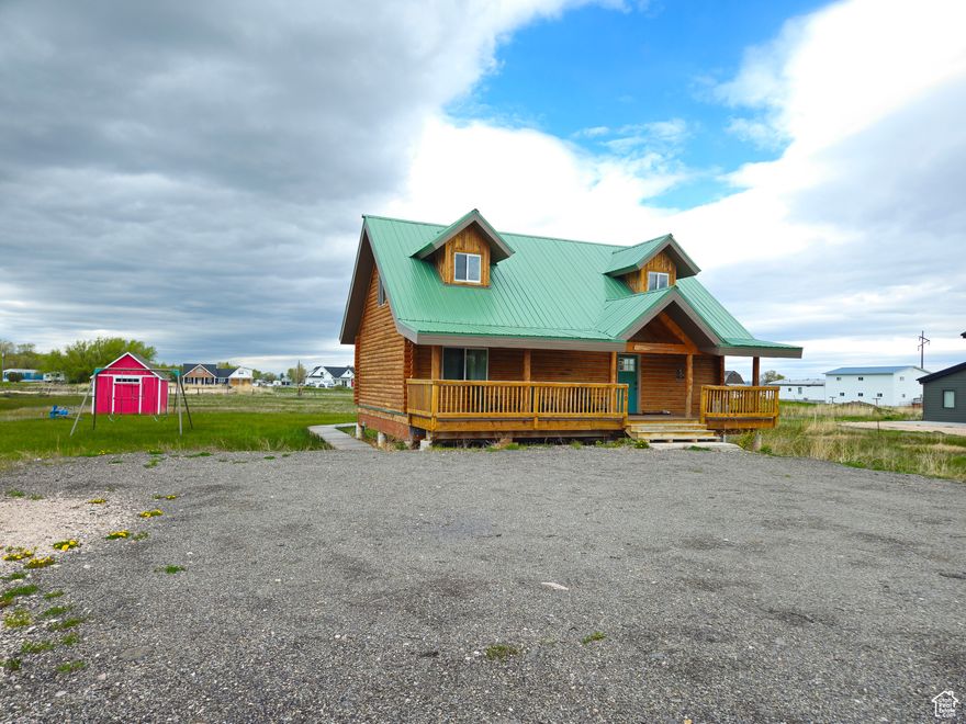 Turn Key property. Located in beautiful St Charles Idaho, just a short drive to North Beach at Bear Lake. Two log cabins, perfect for your STR business. First cabin has 2 bedrooms, 2 bathrooms with a huge loft. Loft could have several more beds for additional sleeping areas. Vaulted ceilings with large windows and amazing views. Second cabin has 1 bedroom and 1 bathroom and a loft area.  All furniture, appliances and decor is included. Contact the listing agent with questions and to schedule your showings.