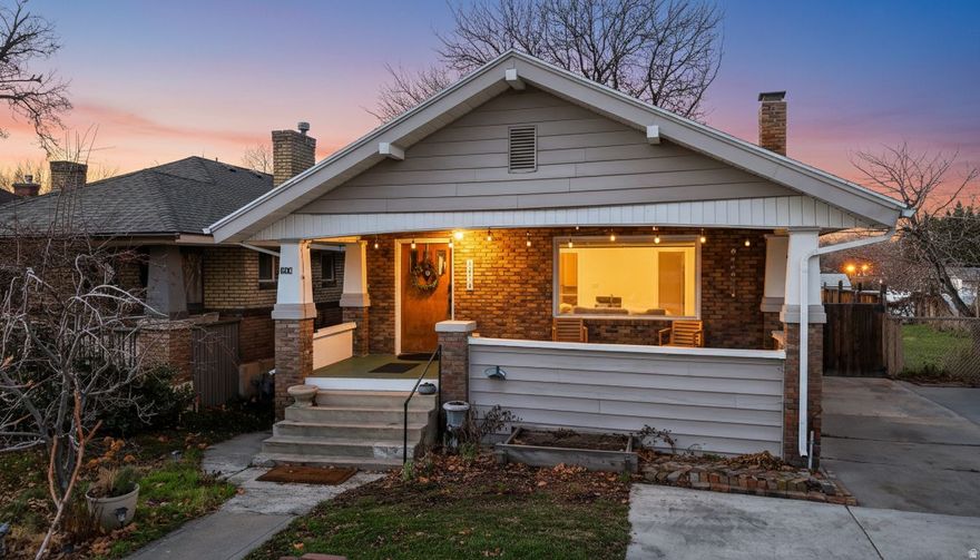 Classic Charm with Modern Hustle.  Forget the commute and find your flow. Walk to the park, bike to the bistro, or work from your private garden office-this is Liberty wells living at its peak. Traditional cottage bungalow, traditional original hardwood floors, flowing arch ways, bay window, classic built in cabinets in the living room and dinning area, stained glass windows, bathroom has been remodeled, unfinished shelf basement and covered front porch. The detached studio/ office space in the backyard garden. Walk to shops, restaurants, and TRAX. Minutes to downtown, the U, Huntsman Center, and more. Investor-ready. Rental perfect. Prime location. *The buyer is advised to obtain an independent measurement. If the square footage or acreage of the property or improvements is of material concern to the buyer, the buyer is responsible for verifying the square footage/acreage measurements and improvements to the buyers satisfaction.