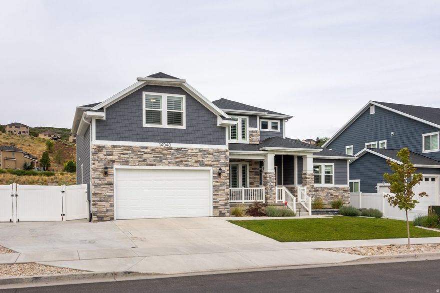 ***Step in the desire Draper Neighborhood of Hidden Valley                                                            Estates*** Luxury Family Living at its Finest. This spacious and well designed home offers 3,073 sq ft across two levels above ground plus 1,863 sq feet unfinished basement, providing endless potential for customization. This Residence offers Gorgeous Mountain Views, bike hiking trails. Features 4 generously sized bedrooms, 2.5 baths. The Master bedroom on the main floor offers a great bathroom with a tub/shower, two vanities and a walk-in closet. The open kitchen highlighted by a center island perfect for entertainment and functionality, with stainless steel appliances and granite countertops, great Vaulted ceilings and a great fire place. Step outside to enjoy the expansive patio with a bath tub, complete BBQ grill, gazebo, and fire pit, creating the perfect outdoor retreat. A rare opportunity to own a home with NO HOA fees and exceptional space, comfort and future expansion potential. Come on and request a showing. SQF from county records. Buyer to verify Sq Ft.