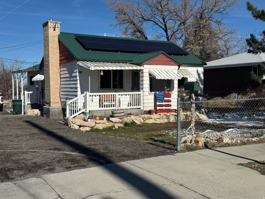 Remodeled rambler with Horse Property!. Don't miss out on this rare horse property within tooele city limits. If you've been looking for horse property located within the city limits, you know that they getting harder and harder to come by. The home has been tastefully updated. All of the major ticket items have been taken care of, so you are able to move-in, worry free. Updates/upgrades include, new roof, new furnace, new solar system (will be paid for at closing), new windows throughout, water softener, and new electric lines ran to the garage/storage trailer. The nice fully enclosed cargo-tackshed-horse shelter is included in this sale. Tons of rv parking and back yard area.