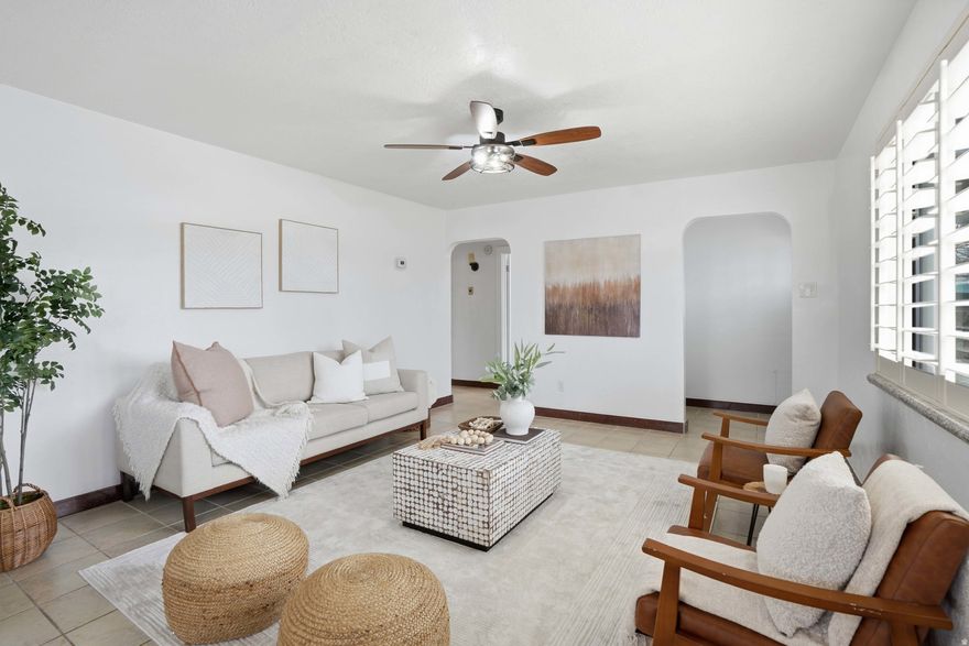 Join us for an Open House Saturday 2/28 from 10am-12pm! Welcome to this updated and and completely move-in-ready home! Bright, clean, and filled with natural light. Single level living with a thoughtful floorplan that flows beautifully while accommodating convenience. The interior features archways giving intentional character and a cozy and elegant element to the home. Updates throughout that include fresh paint, new light fixtures, and carpet. The kitchen features beautiful countertops, backsplash, gas stove, and breakfast bar. Fully fenced yard that also features a covered back patio where BBQ's and summer evenings can be enjoyed. Conveniently located just minutes from both Bangerter Highway and Mountain View Corridor. Schedule your private showing today! Buyer and buyer's agent to verify all.