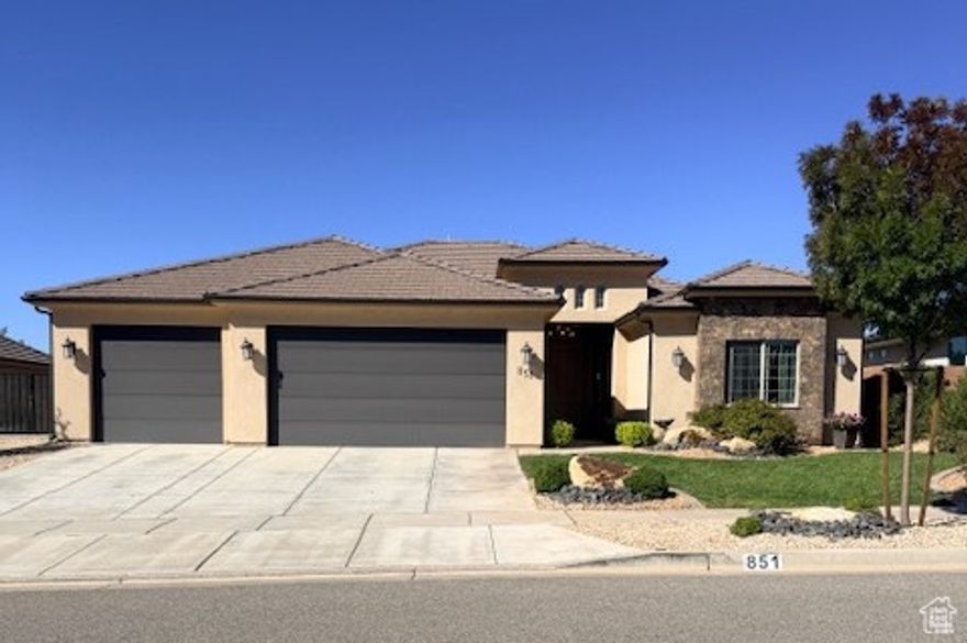 Exceptional location with panoramic views, open space in back and in front! Wonderful pool to keep you cool. Large guest room 2 has it's own bath and walk in closet. Large great room and roomy kitchen. The 3 car garage gives you ample space for all your toys. Beautiful landscape. Solar system has proven savings on monthly bills. Priced to sell.