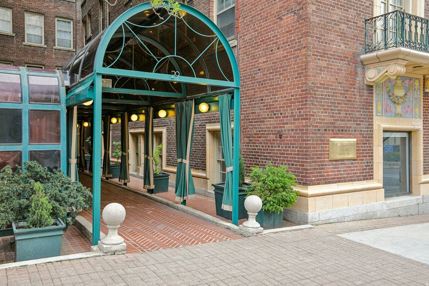 The Belvedere combines classic charm with modern downtown convenience. Built in 1919 and later converted to condominiums, this historic building features secure entry, a stylish lobby, elevator service, private storage, a social room, and updated coin-operated laundry on each floor to simplify daily living. The HOA covers all utilities except electricity and includes both free high-speed fiber-optic internet and Cable TV, while the current monthly power bill averages just around $20. Optional covered parking is available for rent nearby, ideal for anyone seeking a walkable, convenient lifestyle. Located just minutes on foot from City Creek Center and the LDS Temple, as well as restaurants, shops, grocery stores, entertainment, and public transit, this condo offers exceptional access to downtown amenities. Inside, thoughtful built-ins enhance both function and style, including large custom cabinets with abundant drawers conveniently located next to the bathroom-perfect for organized storage and everyday ease. The unit also includes a window A/C unit for added comfort during warmer months.