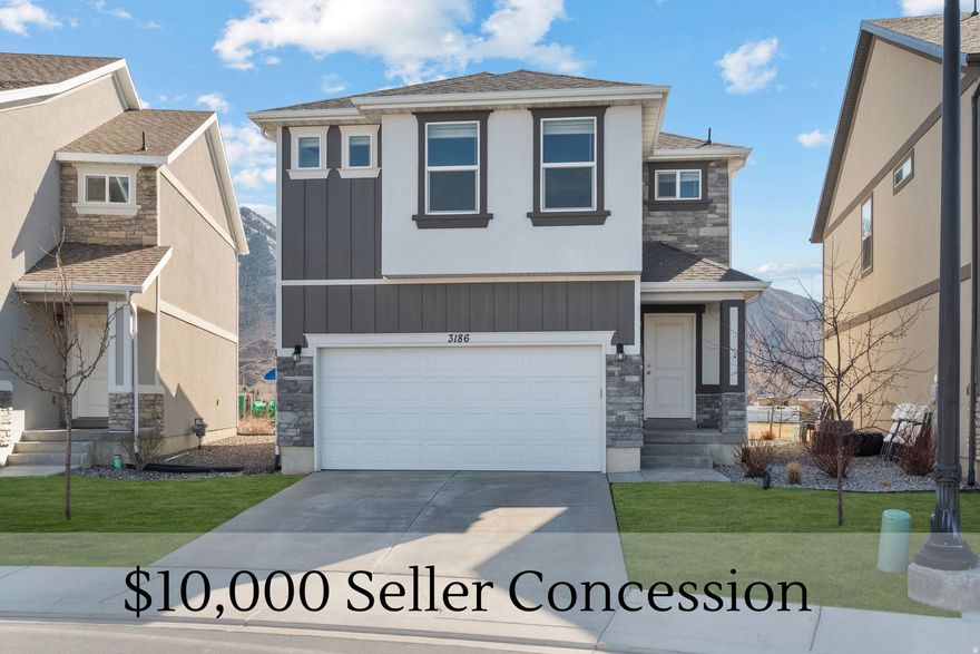 **$10,000 Seller Concession to be used at Buyer's discretion** Located at the mouth of Spanish Fork Canyon, directly adjacent to a nearby park, and minutes from shopping, dining, and freeway access, this home offers affordable single family living in one of Utah County's most desirable areas.