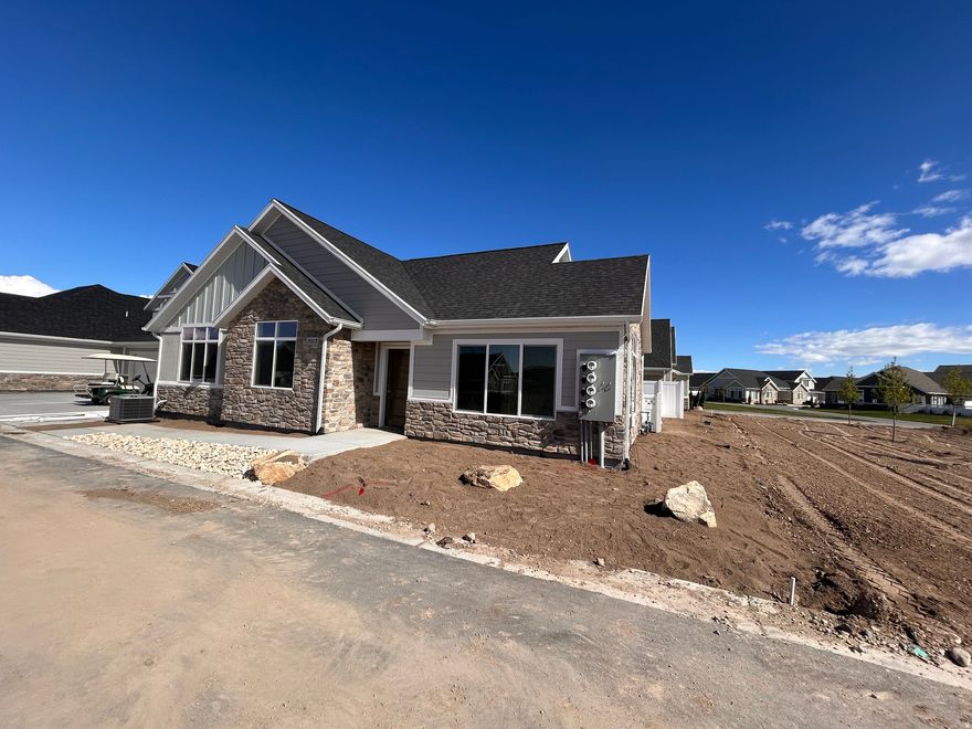 This is a wonderful home located in a new 55+ community. It features a large living area and a large Primary Suite. It has a ton of upgrades and has a big open green space area out in front of it. Come in and see it before its gone.