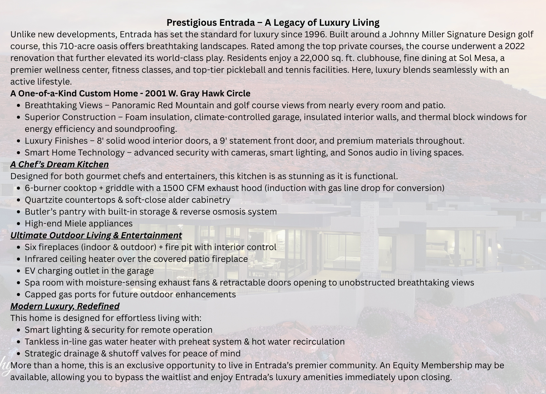 VISTAS AT ENTRADA - Residential