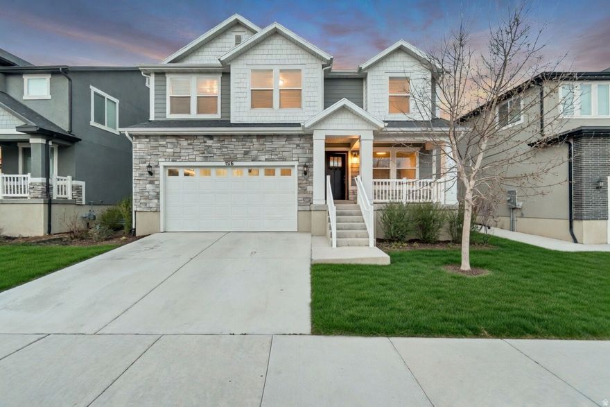 Welcome to this stunning, modern 2-story home built in 2020, perfectly situated in the desirable Quailhill subdivision of Saratoga Springs. Boasting over 3,400 total square feet, this residence offers the perfect blend of contemporary design and functional living.  The main level features a bright, open-concept Great Room that flows seamlessly into a gourmet kitchen finished with elegant quartz countertops. Upstairs, you'll find a spacious primary suite featuring a private primary bath and a large walk-in closet, alongside two additional bedrooms and a convenient laundry room.  The full basement provides massive potential for growth, whether you envision a home theater, gym, or extra bedrooms. Outside, enjoy a fully fenced yard and a covered patio, perfect for summer gatherings. As part of the Mt Saratoga Master HOA, you'll have access to incredible community amenities including pickleball courts, a playground, and picnic areas.  With features like a higher efficiency furnace and fiber internet connectivity, this home is as smart as it is beautiful. Don't miss your chance to live in one of the area's most vibrant communities!  *Buyer to verify all information.