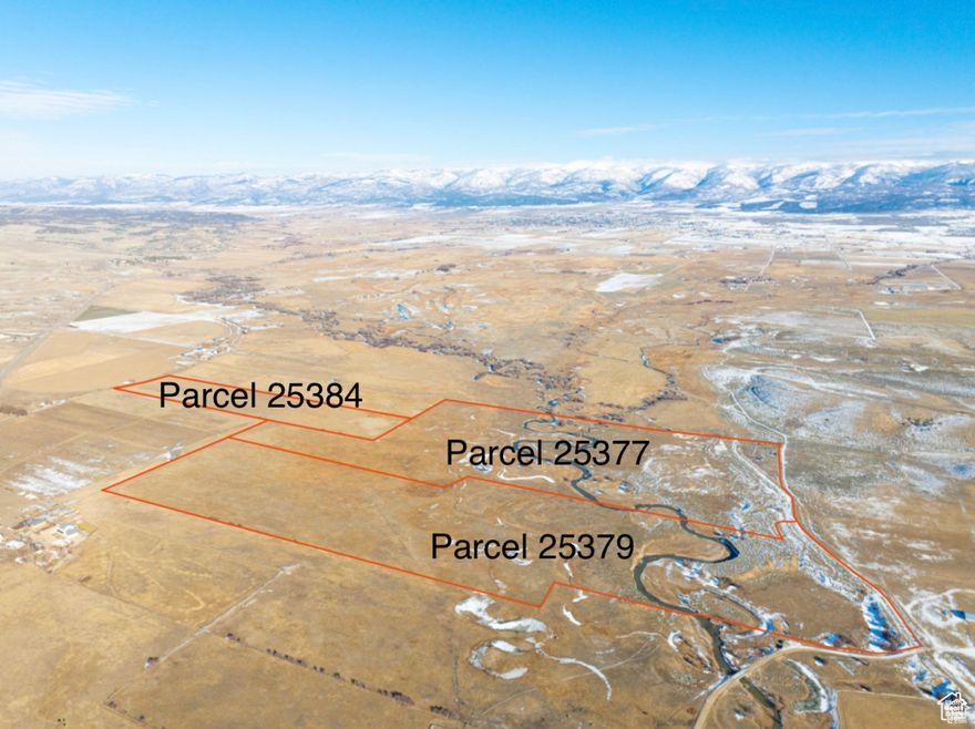 This parcel is being sold with Parcels 25379 & 25384.  These rare gems are now available! A total of 129.98 acres. Located near Moroni, Utah. This expansive property boasts a rich history of cattle grazing and agricultural use.  Spanning impressive acreage, it includes 37 water shares, ensuring ample resources for irrigation and farming. A scenic stream runs through the property, adding natural beauty. Whether you're looking to expand your agricultural ventures, establish a serene homestead, or invest in a versatile piece of land, these parcels offers unlimited potential.  Boundary red lines are approximate, buyer to brought all information.