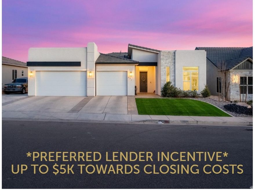 This thoughtfully designed home offers the perfect blend of space, flexibility, and year-round outdoor living.  The main residence features an open, functional floor plan with upgraded flooring throughout and no carpet, creating a clean, modern feel and easy maintenance. Generous living areas, abundant natural light, and seamless indoor-outdoor flow make this home ideal for both everyday living and entertaining.  A rare private-entrance casita provides exceptional versatility, perfect for guests, multigenerational living, a home office, or potential rental income.  Car enthusiasts and outdoor lovers will appreciate the three-car garage along with dedicated RV parking, offering ample room for vehicles, toys, and storage.  The backyard is designed for true year round living, complete with a pool and outdoor space built for relaxing, entertaining, and enjoying every season.  Located in a desirable Washington neighborhood with convenient access to Southern Utah amenities, recreation, and scenic surroundings, this property delivers comfort, function, and lifestyle in one exceptional opportunity.  Square footage figures are provided as a courtesy estimate only and were obtained from county records.  Buyer is advised to obtain an independent measurement.