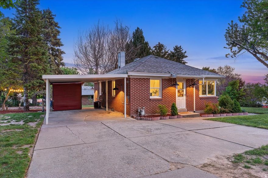 This charming brick bungalow in North Ogden offers comfort, character, and a beautiful setting. Surrounded by mature trees on a spacious lot, the property provides a peaceful, quiet atmosphere with incredible mountain views right outside your door.  Inside, you'll find an inviting and cozy layout with thoughtful updates throughout. This well-loved and carefully maintained home features new paint, new flooring, new light fixtures, updated windows, and improvements to the furnace, air conditioner, and electrical system-offering both comfort and peace of mind. The home includes 3 bedrooms with the potential for the third to be split up into a bedroom and a small family room.  There's also abundant storage that adds to its everyday functionality.  Step outside to a large backyard with plenty of room to relax, garden, or entertain, along with a Tuff Shed for additional storage or workspace, plus two additional storage sheds attached to the carport.  Located in a well-established neighborhood known for its magnificent mountain and sunset views, this home is also just minutes from shopping, dining, and outdoor recreation, offering easy access to everything North Ogden has to offer. Ready to provide lasting memories for its next owner, this is one you won't want to miss.