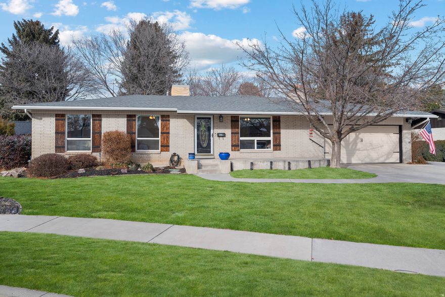 Immaculate newly updated rambler on a quiet cul-de-sac in American Fork! This 4-bedroom, 2.5-bath single-level home features beautiful hardwood floors, abundant natural light, and a cozy wood-burning fireplace in the living room. The primary suite includes a private ensuite bath.  Step outside to a parklike backyard oasis with mature trees, apple, pear, white mulberry and cherry trees, raspberry & blackberry bushes and grapes and raised garden boxes.  A large partially covered patio perfect for entertaining with an exterior mounted TV  (Also plumbed for a hot tub).   Backyard includes a trampoline, swingset and fire pit.  Unique highlights include a tree house with electric power (used was an office includes space heater & AC unit) and a brand-new 10x18 shed for extra storage.  RV parking on the side of garage.   Prime location: minutes from American Fork Hospital, with easy access to shopping, dining, entertainment, and commuter routes. Don't miss this move-in-ready gem with timeless charm and modern updates!   HVAC, cook top and oven were replaced 2.5 years ago.   Info provided as a courtesy, buyer to verify all info.