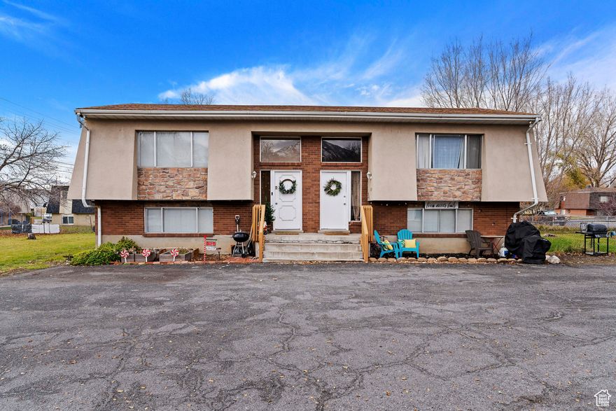 Amazing duplex. Fenced-in yard, cul-de-sac, and a block from a park. Provo river trail on the other side of the park. Both units have central air. Pitched roof. Covered parking. Some TLC, is great for an owner-occupant or a great cash flow for a potential investor. Minimum two business days notice for showings. Seller finance opportunity available with substantial down. Call or text listing agent for details.