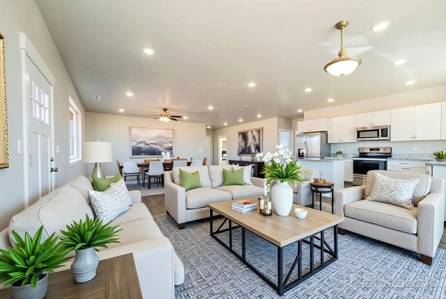 Discover your dream oasis in the heart of Sunflower Valley Estates, where luxurious living meets breathtaking scenery. This exceptional new construction residence is a perfect blend of comfort, elegance, and outdoor charm, nestled within the captivating landscapes of Kanab, Utah.Step into a spacious and meticulously designed 1,894 sq. ft. main home, boasting three serene bedrooms and two well-appointed bathrooms, including a master suite with a rejuvenating ensuite and expansive walk-in closet. The open-plan living space invites natural light and seamless flow, perfect for family gatherings or quiet evenings at home.Your guests or tenants will delight in the privacy of the 933 sq. ft. detached casita, complete with two cozy bedrooms and two full bathrooms, offering a personal retreat space or a potential income-generating opportunity for short-term rentals.Set on a generous 2.01-acre lot, this property affords ample space to accommodate your equine friends. Buyer to verify all.