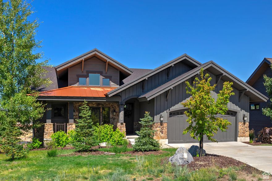 This beautiful home in Hideout Canyon is a must see and a great value and opportunity to own in this development.This home and  location allows for some nice views and you will find quality throughout and will see it shows pride of ownership.This spacious and open concept floor plan on the main level with Great Room with floor to ceiling rock fireplace and adjacent gourmet kitchen with stainless steel appliances with kitchen island and granite counter tops with informal dining with deck and views. All this continues on this level  with main level master bedroom with vaulted ceilings, views, and also a separate office. Lower level is offering family/ bonus area with fireplace for enjoying times together and area that is versatile to create a flex space for possible bedroom potential.Just minutes from new Mayflower East Village Deer Valley area and you will be on the slopes and also downtown Park City makes this a convenient location.
