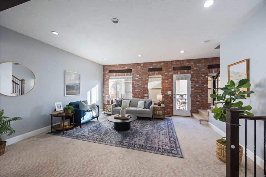 **OPEN HOUSE: DECEMBER 20, 1-3 PM MST**Welcome to this beautiful Italian-inspired townhome in the heart of Highland. This home features a charming brick accent wall, granite countertops, brand-new carpet, and a versatile flex room perfect for an office or hobby space. Enjoy your morning coffee on the private balcony or unwind in the spacious living areas. The community offers resort-style amenities including a pool, clubhouse, and gym, all covered by the HOA. Conveniently located near Alpine Highway with quick access to American Fork Canyon, this home offers the ideal combination of style, comfort, and location. Includes newer appliances, a two-car garage, and thoughtful design throughout. WATCH TOUR HERE:  https://youtu.be/pFx5hHVx-OY