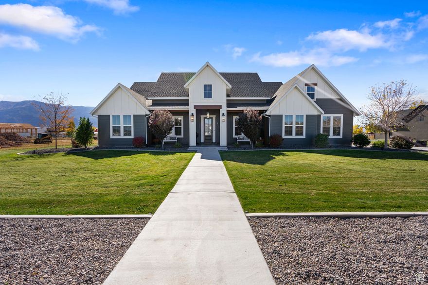 This home was designed for comfort and functionality, with all your main living spaces on one level and a bonus loft upstairs - perfect for a game or movie room, playroom, or guest space. You'll love the upgraded finishes throughout, including Brazilian quartzite counters, quarter-sawn white oak cabinets, and a cozy heated floor in the primary bathroom. The primary suite also features a deep jetted soaking tub, large closet and private patio access.  Outside there is an incredible covered patio - the ultimate gathering spot. The backyard is prepped for an additional outbuilding or shop.