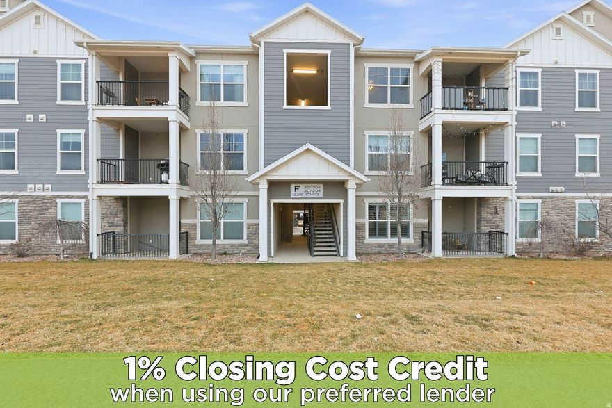 Top-level living in the heart of Herriman with a light, airy feel and effortless flow throughout. This 3-bedroom, 2-bath condo offers an open-concept layout filled with natural light and a private balcony, perfect for unwinding or taking in the views.  The kitchen connects seamlessly to the main living space, creating an ideal setup for both everyday living and easy entertaining. The primary suite features a private bath, while the additional bedrooms provide versatility for guests, a home office, or creative space.  Enjoy close proximity to the community clubhouse, pool, playground, half basketball court, and walking trails. Everything you need for an active, connected lifestyle. Just minutes (and even walkable) to The Commons at Herriman Towne Center, with shopping, dining, and daily conveniences right at your fingertips.  Low-maintenance living in a prime location, this one checks all the boxes.