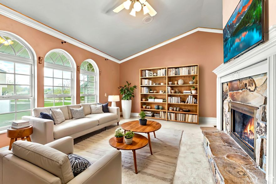 GET A LOWER INTEREST RATE - SELLER IS OFFERING a 2:1 BUYDOWN or $10,000 toward CLOSING COSTS when you use our preferred lender ...****...     Beautiful RAMBLER / MAIN-LEVEL LIVING HOME on nearly 0.4-ACRE with RV PARKING and PROXIMITY TO THE MOUNTAINS!    Besides the 2 Family Rooms, the home also features a BONUS FAMILY ROOM / DEN upstairs, perfect for a HOME OFFICE or a GAME ROOM.    Step inside the home and you'll fall in love with the soaring VAULTED CEILINGS, the beautiful STONE FIREPLACE, and all the BIG WINDOWS bringing in natural light.    Beautiful HARDWOOD in the Kitchen and Dining area.    The cozy family room downstairs is perfect for a HOME THEATER.    The LAUNDRY ROOM is conveniently located on the main level.     The BACKYARD is huge with MATURE TREES, a GARDEN AREA, OUTDOOR FIREPIT, a SHED, and WOOD STORAGE, perfect for relaxing or gathering with family and friends for fun BBQs this summer!    LOCATION is UNBEATABLE!! Nestled in a quiet and family-friendly neighborhood with less than 5 minutes to SCHOOLS, RESTAURANTS, and GROCERY STORES.    The home is also an ideal location for any OUTDOOR LOVERS - you're just 5 minutes to canyon access and 7 minutes from CHERRY PEAK SKI RESORT, where you can enjoy not just skiing in the winter, but also LIVE CONCERTS and other activities in the warmer months.    This is the home you've been looking for - come see it today!    Photos are virtually staged to give buyers an idea of how it could look with different furniture. The current furniture in the home is different from the photos. Information and measurements are provided as a courtesy; buyers are advised to see the home in person, obtain their own measurements, and verify all information.