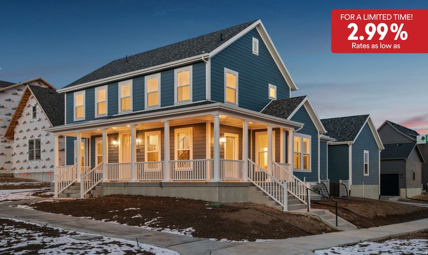 *For a limited time Rates as low as 2.99%! Contact agent for details. Rates subject to change at anytime. This new home has just been finished and ready for immediate move in. Located in Daybreaks Cascade Village that features trails, parks & the Water Course! This plan features a two story vaulted family room with beam detail.