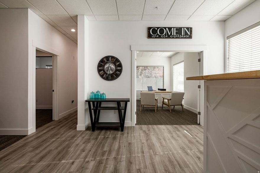 Prime office location in downtown Heber City, located in a newly constructed office building. Seller will also consider leasing the entire office or perhaps lease the individual offices. 3 private offices and large conference room, private bathroom, ample parking and first floor office suite. Great property for personal use or investment.