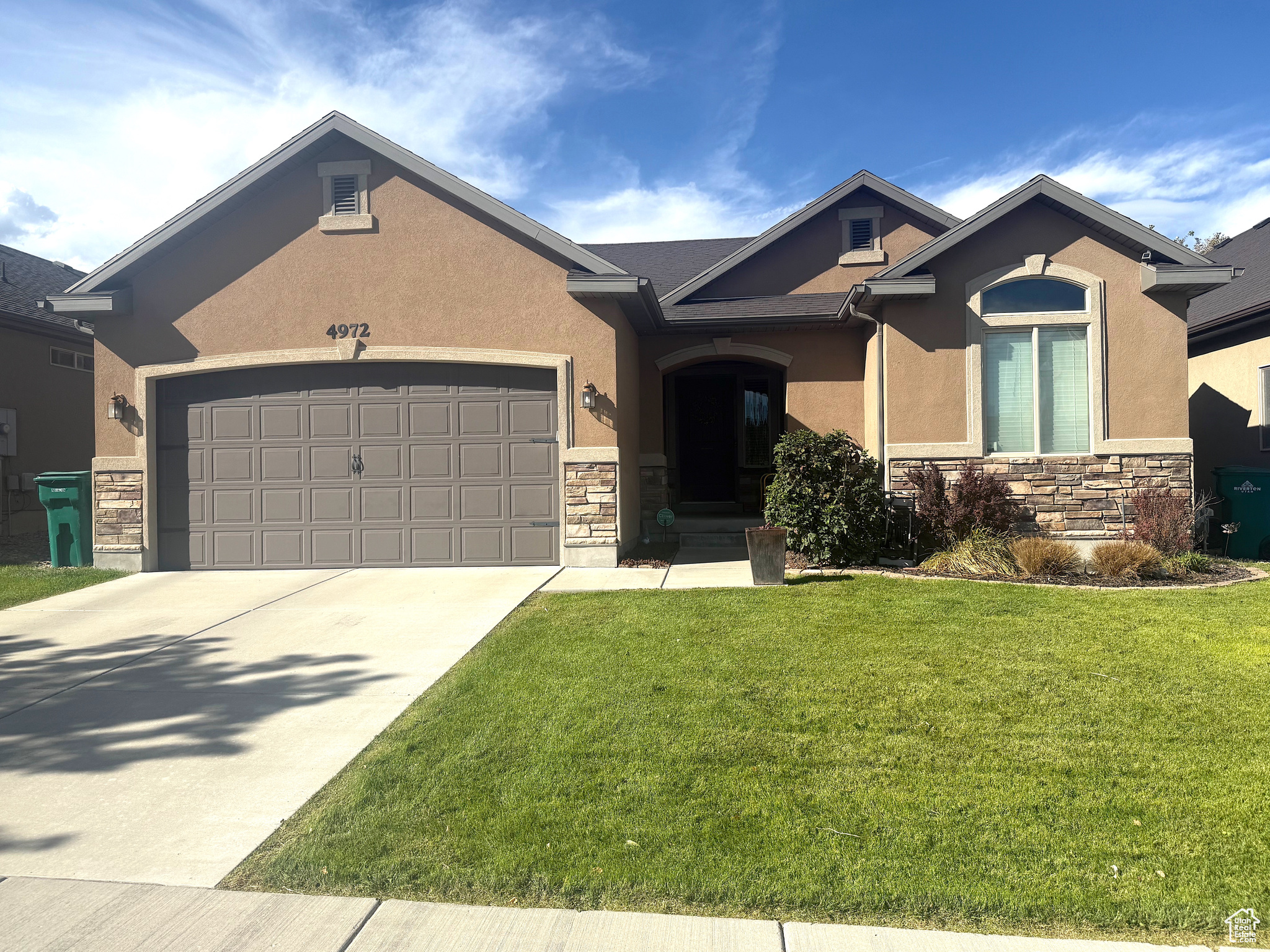 **GOOD NEWS- NO HOA** BEAUTIFULLY APPOINTED HOME* UPPER LEVEL FLOORING IS NEW* RELAX IN THE SUMMER SHADE AND ENJOY WINTERTIME BBQs ON THE COVERED PATIO*THERE IS A WONDERFUL USE OF SPACE IN THE COMPLETELY FINISHED LOWER LEVEL WITH 3 LARGE BEDROOMS, A VERY NICELY FINISHED 3/4 BATH WITH A LARGE SHOWER SPACE, AND A LARGE FAMILY ROOM WITH AN ABUNDANCE OF BUILT-INS AND BOOK SHELF SPACE* THE LARGE UNDER STAIRS STORAGE IS SET UP FOR A KIDS PLAY AREA* THE BACKYARD FEATURES A BRAND NEW LIFETIME SHED* NOTE THAT THE SPRINKLER SYSTEM IS RUN ON SECONDARY WATER SUPPLY* THERE ARE WALKING PATHS IN THE AREA AND IT IS A SHORT WALK TO THE LARGE NEIGHBORHOOD PARK AND A NEARBY DOG PARK.* THIS IS A GORGEOUS HOME AND YOU WON'T BE DISAPPOINTED WHEN YOU SEE IT!