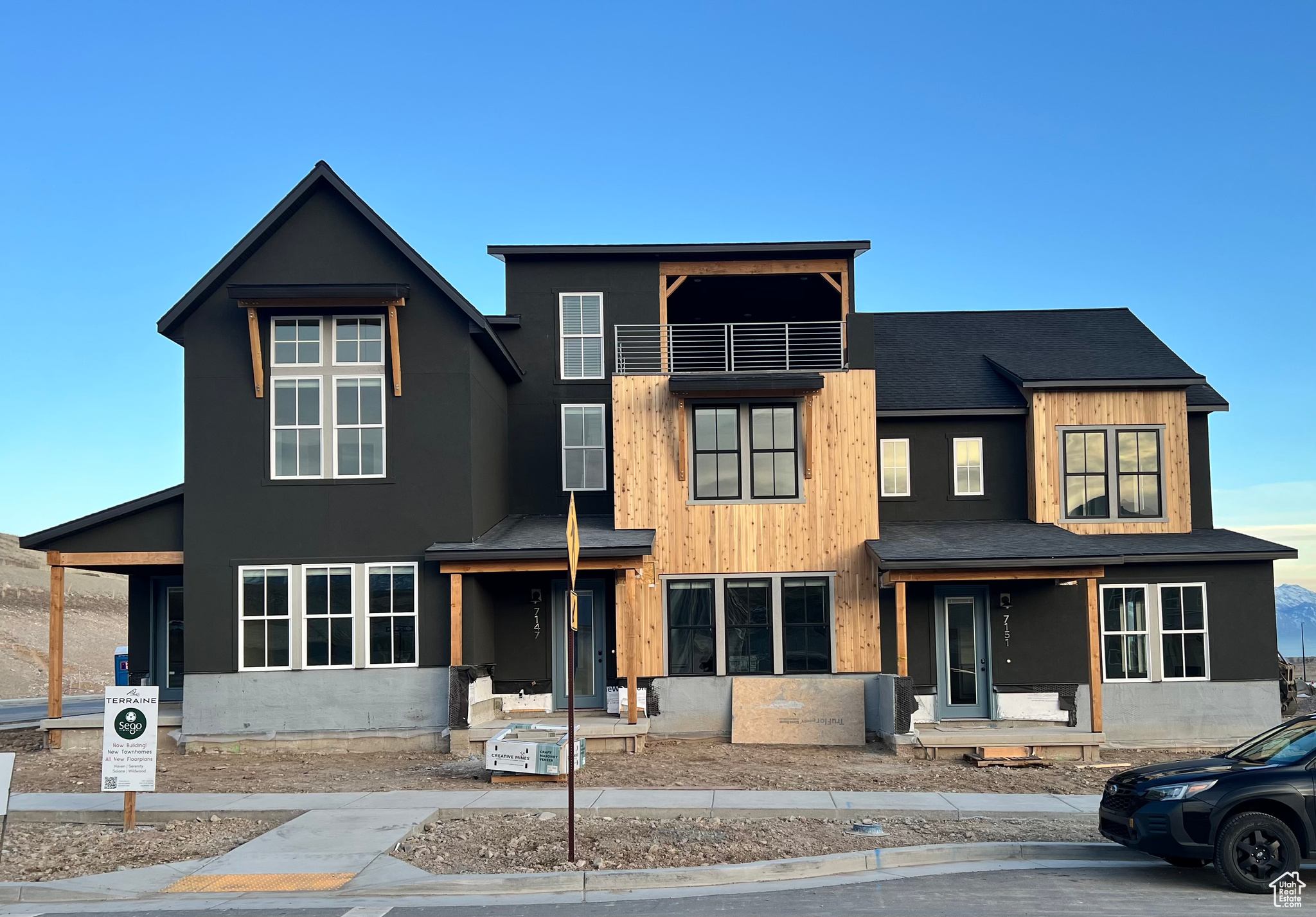 Building 1 - Estimated Completion Fall 2025. Photos of the   Model Home Hours: Monday - Saturday 10-6pm. Model Address 7143 S Ramble Road West Jordan, UT, 84081   Come and visit to take a tour of our new Sunrise Collection in Terraine.