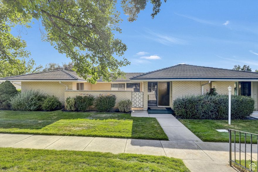 Large Price Reduction ! This is a bargain on a larger unit !Holladay home in the Cottonwoods, 55+ adult living community in the heart of Holladay. Enjoy single level living in this spacious rambler. This is a larger unit affording plenty of room. Located in a very quiet location in the project, beautiful grounds, walk to the pool. All brick with tile roofs, maintenance free living. New master shower , Nice patio, large 2 car garage, and mountain views. This unit shows very well, has been deep cleaned, move in ready. New roof, gutters, soffit and fascia. Located next to the new Holladay Hills development (Cottonwood Mall). Many restaurants and shopping nearby. Relax and enjoy peaceful, carefree living. Buyer and agent to verify all information.