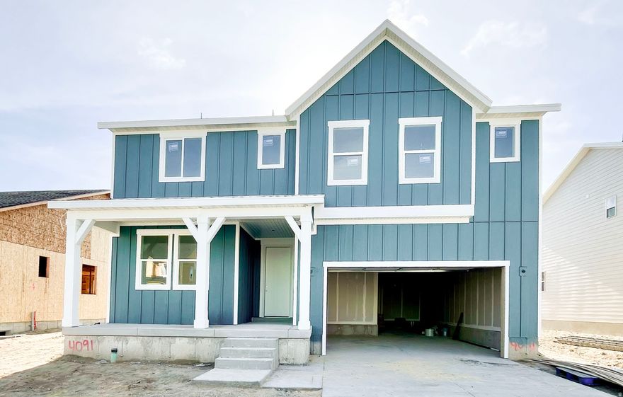 Parkway Fields - 4091 - Redwood. ESTIMATED COMPLETION IN JANUARY. Rates as low as 3.99% 7/6 ARM(5.704% APR) when financing through Lennar Mortgage. This home offers 5 bedrooms, 3 bathrooms, a tandem 3-car garage, and a full, unfinished basement. The first floor offers a large family room, bedroom + full bathroom, and a kitchen that has white craftsman style cabinets, white quartz countertops with grey veining, and stainless steel appliances, including the refrigerator! Upstairs you'll find 4 bedrooms, including the luxurious owner's suite with walk-in closet and a bathroom with dual vanities. Square footage figures are provided as a courtesy estimate only and were obtained from builder. Buyer is advised to obtain an independent measurement. Interior photos are of same style of home, but not the actual home. Rendering is for illustrative purposes only.