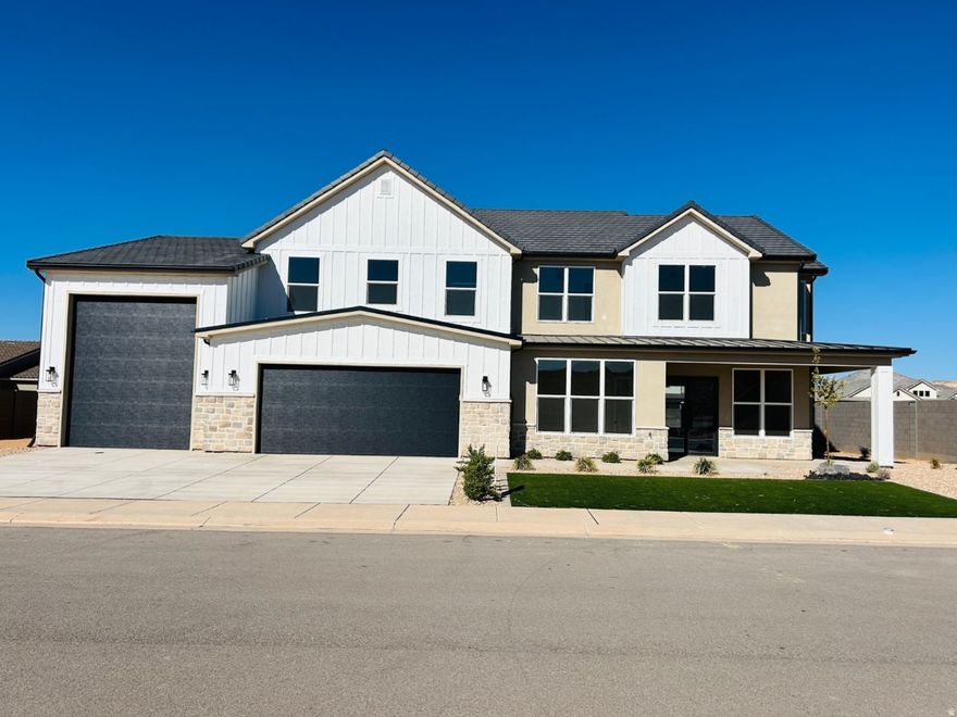 This stunning two-story home offers 6 bedrooms, an office, and a spacious 3-car garage. Built with quality in mind, it features 2x6 exterior walls, cased decorative windows, and top-tier insulation (R-49 in the attic, R-19 in the walls). Enjoy the comfort of a high-efficiency natural gas furnace, while the insulated garage adds extra convenience. Powered by Dixie Power, the home boasts a gourmet kitchen with floor-to-ceiling custom cabinets, double ovens, a large pantry, and elegant quartz countertops. Cozy up by the natural gas fireplace or relax outdoors on the covered patio.Plus, a 1-year builder warranty ensures peace of mind with your new home purchase. For floor plans and a complete list of features, contact us today!