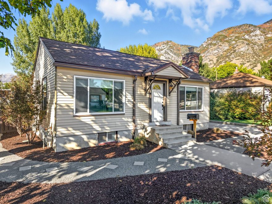 Welcome to this delightful 3-bedroom, 1-bathroom home nestled on the peaceful southeast side of Provo. Built in 1943, this classic residence blends vintage character with thoughtful updates. Situated on a beautifully minimalist landscaped .17-acre lot, it offers both privacy and curb appeal with room to relax or entertain.  Located in a cute, quiet neighborhood in the middle of Utah County, you'll enjoy easy access to local schools, parks, shopping, and all the best of Provo living. Whether you're a first-time buyer, looking to move up from sharing walls, or seeking an investment opportunity, this charming home is ready to welcome you. Don't miss it!