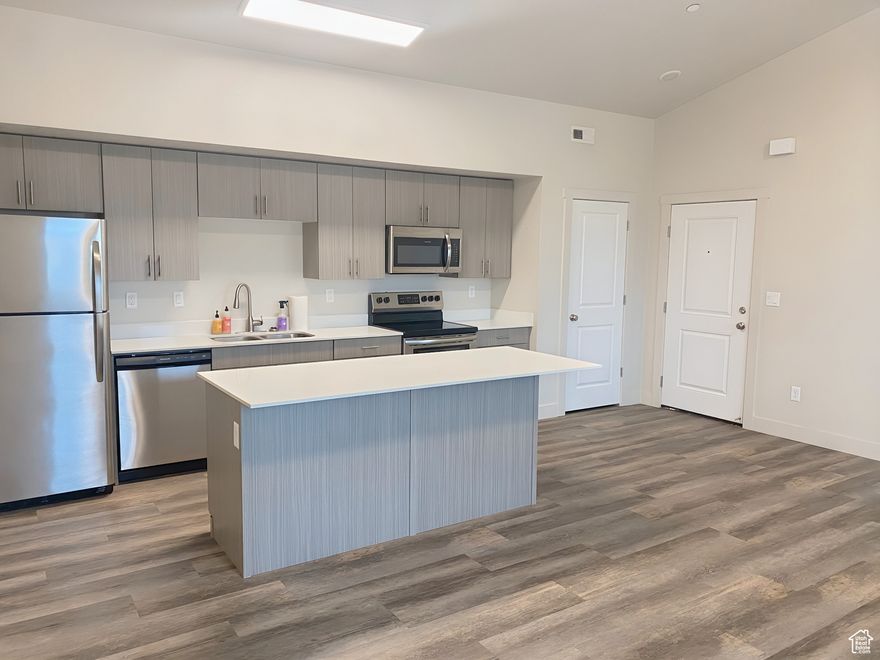 Rent: $1,445 a month  Deposit: $1,800 (100% Refundable) - Deposit assistance for those who qualify  Pet limit 2 Pets 25lbs and under:  $45 per month per pet Additional Deposit: $300 Tenants are responsible for Gas and Power based on meter readings.  Water, sewer, garbage, & Internet: $150 per month Application fee: $40 per person.  All persons 18+ years old must fill out an application.  Beautiful 2-bed 2-bath condo on the 3rd floor.  Large great room with vaulted ceilings. The kitchen includes all stainless steel appliances. The owner's suite has an oversized walk-in closet and an owner's bathroom with lots of counter space. Private patio with amazing views of the mountains and the field behind the unit. 1 carport stall and other parking spots available.   Managed by Jessie Dixon 801-695-4866 with Equity Real Estate Property Management  Equity Real Estate is committed to equal housing opportunity. The tenant is advised to request a Rental Price Disclosure or Good Faith Estimate to review all charges associated with the lease. Kindly note that the property is rented as is.