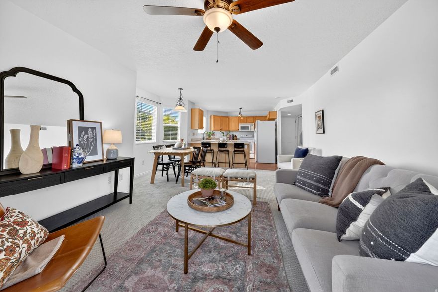 ** Amazing Opportunity, Priced to Sell** Welcome home to this adorable and move-in ready West Valley City condo, perfectly situated for convenience and comfort. Freshly updated with brand-new paint and plush carpet throughout, this inviting space feels clean, bright, and ready for its next owner. Enjoy easy access to major freeways, making commuting a breeze while keeping you close to shopping, dining, and everyday amenities. Step out onto your private balcony and take in the views-an ideal spot for morning coffee or unwinding at the end of the day. The community also features a refreshing pool, perfect for relaxing during warm summer months. Whether you're a first-time buyer, downsizing, or looking for a great investment (ask me about seller financing!!), this charming condo offers the perfect blend of location, updates, and lifestyle. Washer, dryer, fridge included.  ** SELLER FINANCING available at $309,900, 3.99% with 20% down. Seven year term** Square footage figures are provided as a courtesy estimate only and were obtained from previous MLS listing.  Buyer is advised to obtain an independent measurement. Buyer to verify all MLS information. HOA account setup fee is $250 to Desert Edge.