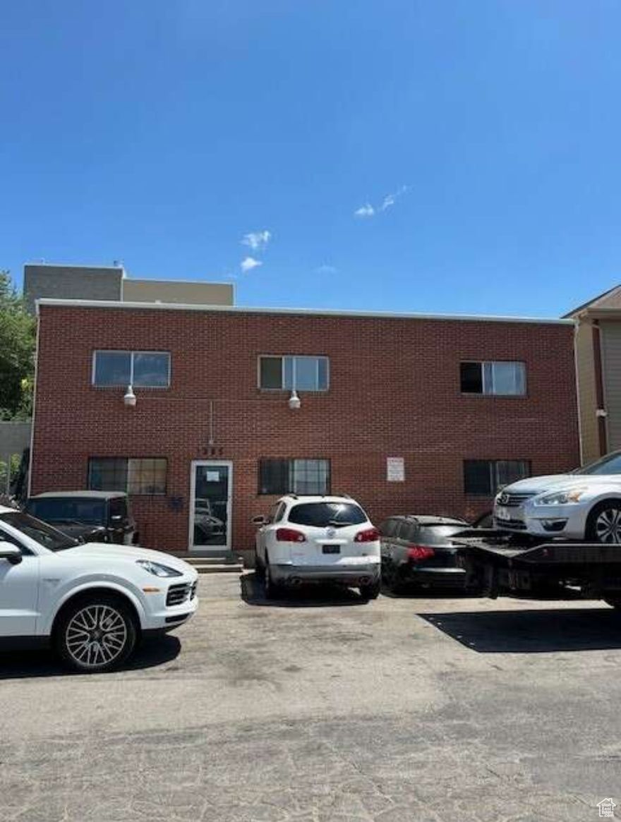 Available now.  Vacant adjacent lot also available. 3200sf warehouse with insulated ceiling and 1600sf remodeled office--all heated and cooled with all new lighting; 4 separate office spaces, 2 bathrooms. Open warehouse with 12' ceilings, 10'H x 14'W garage door, 2-phase power, air compressor, and paint room. $4500 full service lease; TERMS: 12-month or 6-month then month-to-month. Call listing agent at 801-808-7232. All info provided as a courtesy.