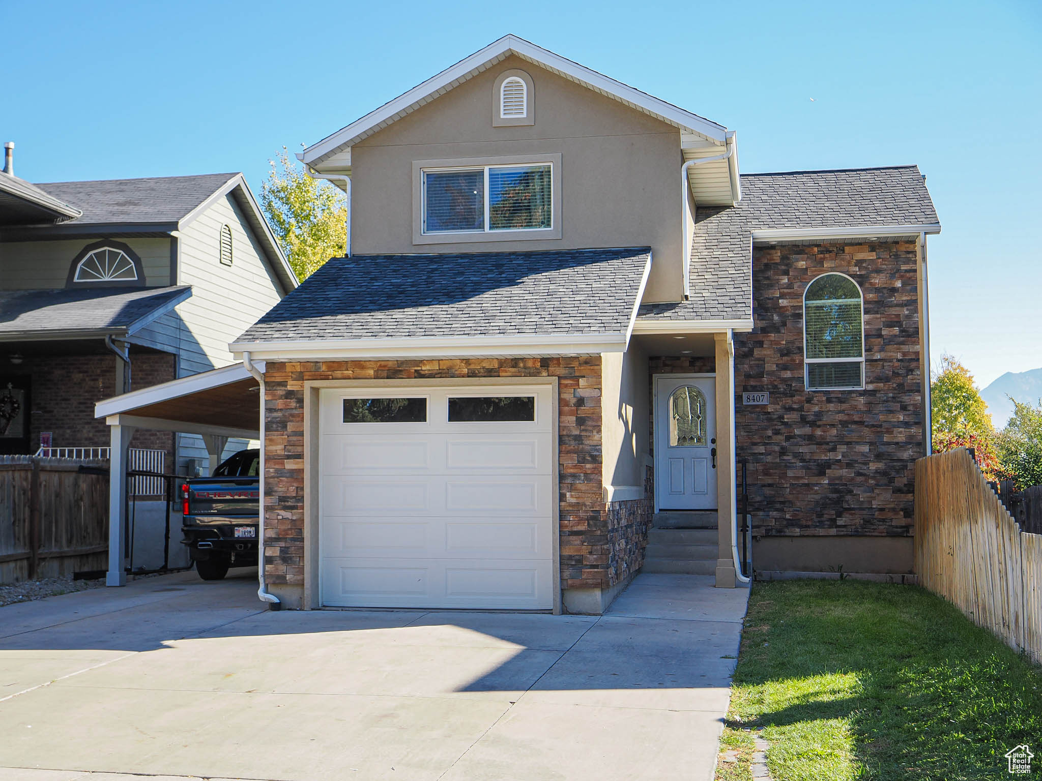 LOCATION LOCATION LOCATION!! This spacious 4 bedroom, 3 bathroom OPEN FLOOR PLAN in WEST JORDAN. WITHIN 5 MINUTES OF BANGERTER HWY!!Just half a mile from the local elementary and high schools, and only 0.59 miles from the middle school!!! ,HIGH CEILING LIVING ROOM!! RECENTLY UPDATED BATHROOMS! There are TWO laundry hookups - one on the main level and one in the basement!! UPDATED EXTERIOR CENTRAL MOST OF THE HOME HAS BEEN UPGRADED WITHIN THE PAST 4YRS! COVERED PATIO WITH MOUNTAIN VIEWS PERFECT FOR GET TOGETHERS!!
