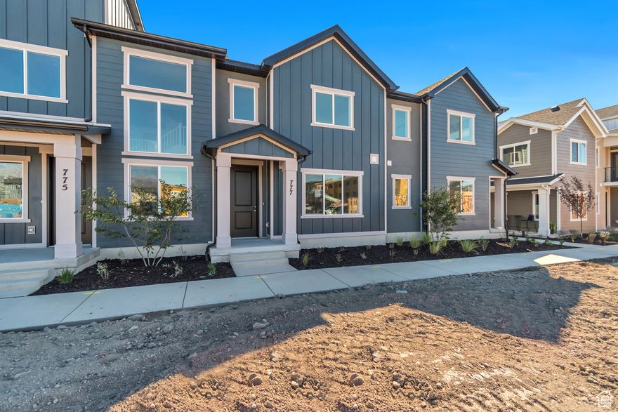 Amazing value-YES. Awesome interest rates-YES. This is the home for you!  The McKinley plan from Woodside Homes is nestled in a highly sought after community with prime location close to front runner, I15, shopping & more. Our home features 9' ceilings on the main floor, 2-tone cabinetry (white w/ Stained wood island). Quartz tops throughout, white wood railing for an even more spacious feel.  Stainless kitchen appliances/gas range, waterproof wood laminate on main floor.  3 beds and upstairs laundry for added convenience. Primary bath features 2 sinks, and a large soaking tub/shower.  Home is move-in ready.  We have amazing preferred lender incentives on select homes.  Call/Text to see this home and other available homes in the community. #342 McKinley.