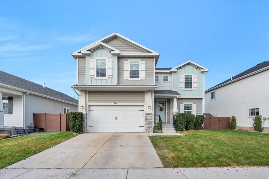 Get ready to fall in love with this BEAUTIFULLY MAINTAINED 2-story home in one of the most CONVENIENT and FAST-GROWING areas along the Wasatch Front. With quick I-15 ACCESS, and minutes from BYU, UVU, and the FRONTRUNNER, the location is truly UNBEATABLE. Set on a uniquely angled street with NO DIRECT NEIGHBORS BEHIND OR IN FRONT, this home offers rare PRIVACY and peaceful views of the POOL and PLAYGROUND. The backyard feels BIGGER than expected thanks to mature trees and thoughtful landscaping. Inside, you'll find a SPACIOUS layout with a dedicated OFFICE, large bedrooms, and an upstairs LOFT perfect for a second living area, playroom, or workspace. Every room feels OPEN and COMFORTABLE. The VIVINT SECURITY SYSTEM-including the video doorbell, electronic door locks, cameras, smart thermostat, and smart sprinkler system-is all INCLUDED. The neighborhood delivers incredible AMENITIES-two POOLS, two CLUBHOUSES, multiple PARKS, playgrounds, walking paths, trails, and a nearby SPLASH PAD. It's a thriving COMMUNITY with great WALKABILITY and strong long-term VALUE thanks to ongoing area growth. This is a rare chance to enjoy PRIVACY, SPACE, and an AMAZING LOCATION all in one. Square footage figures are provided as a courtesy estimate only and were obtained from County Records. Buyer is advised to obtain an independent measurement. Come see why this home STANDS OUT!