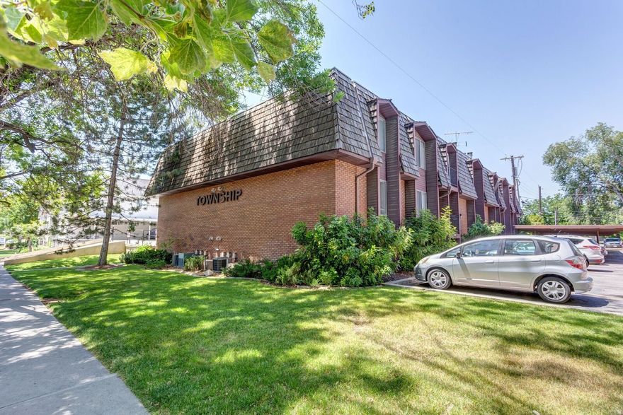 LOCATION! LOCATION! LOCATION!  Township Condos are located just 1/2 block south of BYU campus. Walk out your front door and be on campus in less than 2 minutes!  These condos do not come on the market often!  This condo has 3 private bedrooms, 2 bathrooms, washer/dryer included, dishwasher, 1 covered/reserved parking stall, central air conditioning and is rented fully through August 2026!  Great investment property or families looking for a condo for children or grandchildren!  Must give 24 hours notice to show.  Please do not bother tenants.  No Sunday showings.  Square footage figures are provided as a courtesy estimate only and were obtained from County Records/building plans. Buyer is advised to obtain an independent measurement.