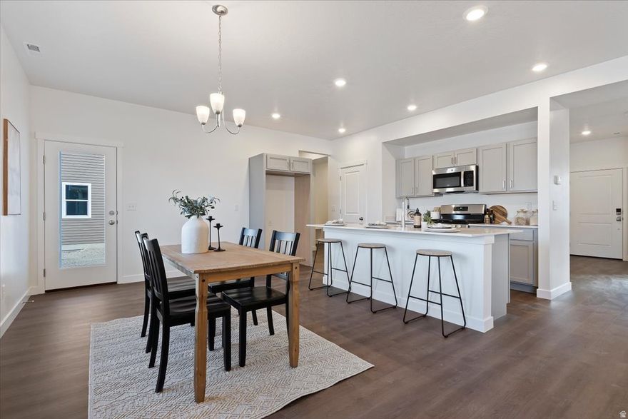 Ask us about our lender incentive* Welcome to the Maple floorplan, where natural light, wide-plank luxury flooring, and an open-concept design create an elevated yet comfortable living experience. The chef's kitchen features white cabinetry, quartz countertops, and generous gathering space-perfect for everyday living and entertaining. A rare main-level oversized bedroom with a full bath offers flexibility for guests, a home office, or multigenerational needs. Upstairs, the owner's suite is a true retreat with vaulted ceilings, upgraded carpet, and a spa-inspired bath with soaking tub and walk-in shower. Three additional spacious bedrooms adapt easily to family, work, or play. Enjoy no HOA freedom to garden, add a shed, or relax under open skies. Built by Whitestar Homes with energy-efficient construction and durable 40-year shingles. Affiliated-lender incentives available. Conveniently located near shopping, parks, and major commuter routes. Schedule your private tour today. See Agent Remarks regarding possible front landscaping. Square footage figures are builder estimates. Buyer to verify.