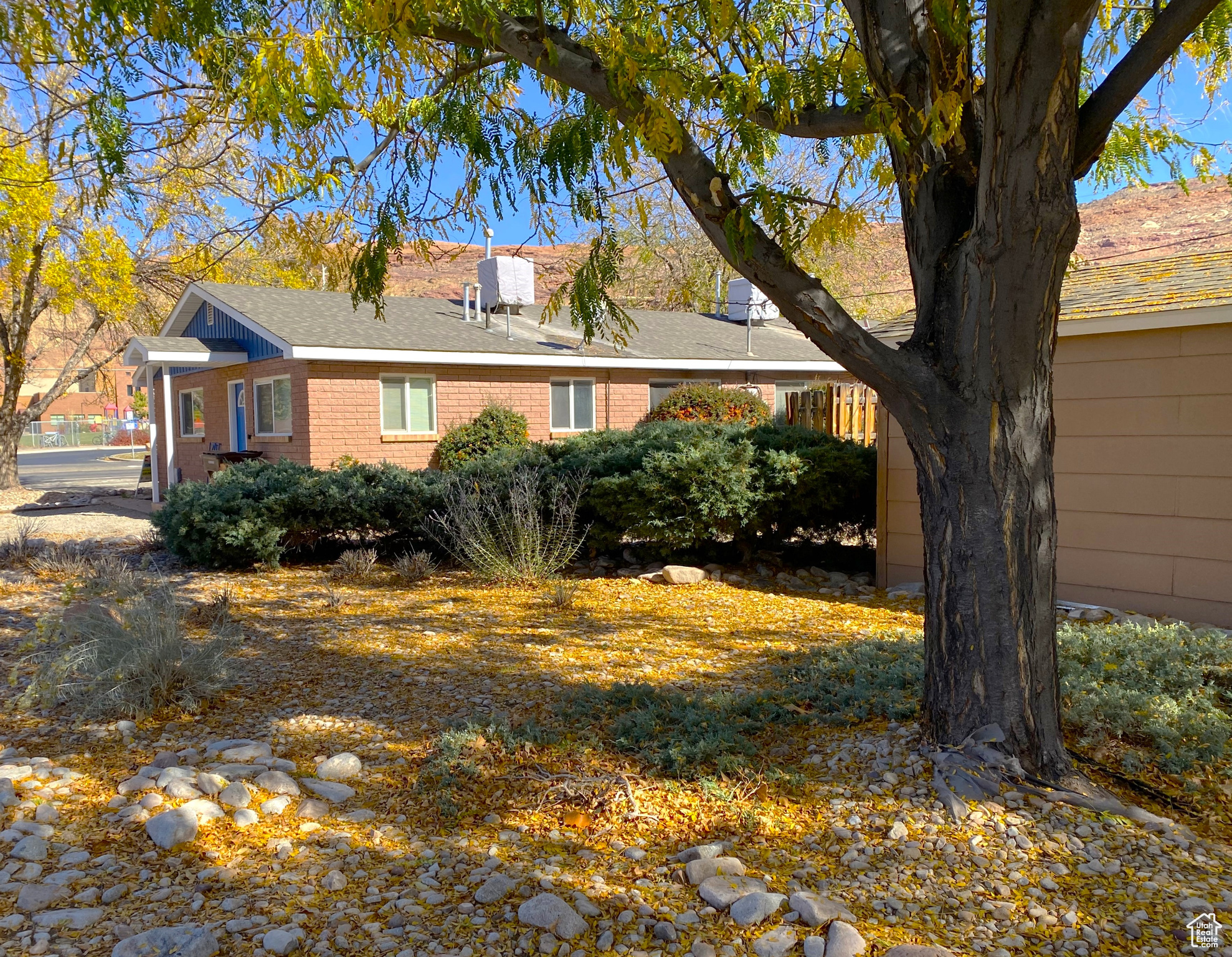 Own your own Moab home! Great in town location near schools, pools, gym, and Park. 2 bed 1 bath starter home or investment property priced to sell. Cute townhome with sturdy and attractive brick exterior. Dedicated parking, storage, and outdoor space is included. Great for corporate employee housing or for individual owner occupant. HOA pays for grounds keeping in the common areas plus water, sewer and weekly trash service. Owners are responsible for maintaining their private outdoor spaces.