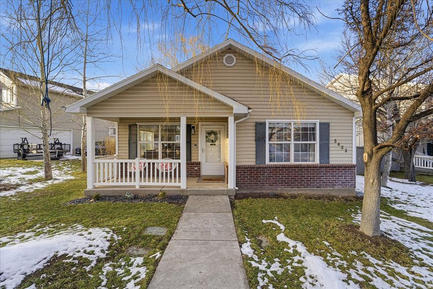 You are going to love this stylish Eagle Mtn. rambler surrounded by mature trees and landscaping! Sitting in a quiet circle, its spring beauty is just around the corner! Updates are extensive, including both main level full bathrooms, the kitchen, the flooring, lighting, etc. Kitchen features white and blue two tone cabinets, quartz and butcher block countertops, unique backsplash, and lovely stainless steel appliances. The master bedroom includes an updated ensuite and a walk in closet with custom shelving. Downstairs there is another full bath, large family room, a good sized bedroom, and a den that could double as a guest room! There is a lot of storage, including attic storage above the garage. There is a spot for third car parking too! You are going to love all that you get in this single family home, with mature trees/landscaping, updated finishes, and in THIS PRICE RANGE! Schedule your tour today!