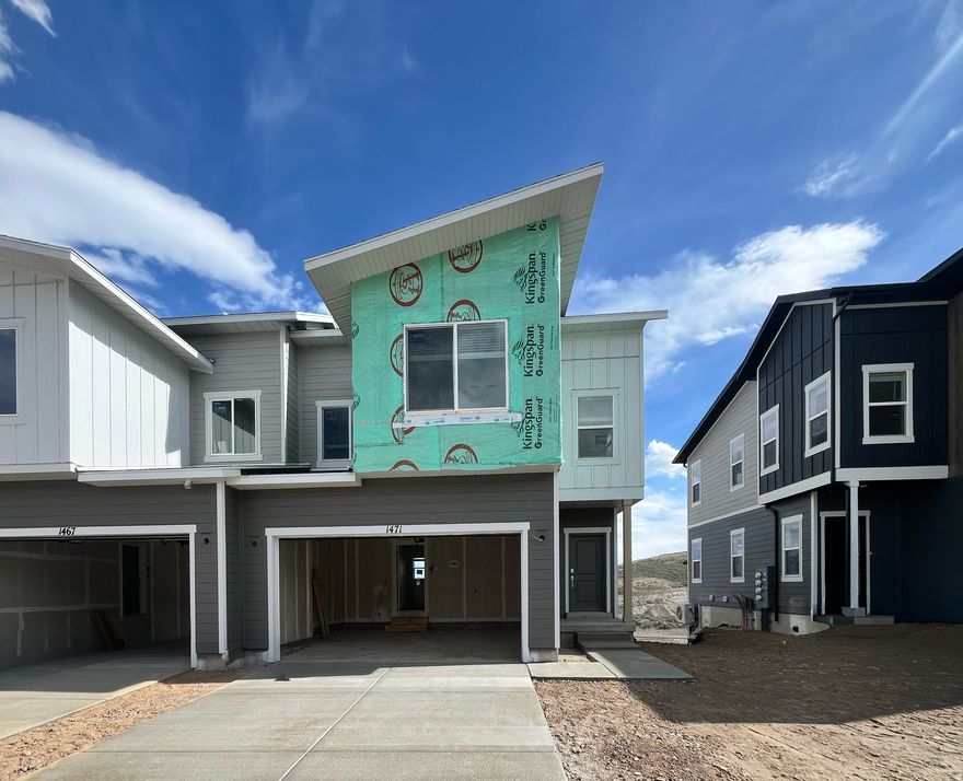 The Valley at Wildflower - 1502 - Res E. Ask about or lower interest rates when financing with our preferred lender. Estimated completion in May. This home offers 3 bedrooms, 2.5 bathrooms, an attached 2-car garage and a full unfinished WALKOUT basement. On the main floor, a spacious kitchen offers white craftsman-style cabinets, light gray quartz countertops, and stainless steel appliances including the refrigerator! Upstairs is the owner's suite with owner's suite bathroom, laundry area, two additional bedrooms, and a full secondary bathroom. Square footage figures are provided as a courtesy estimate only and were obtained from builder. Buyer is advised to obtain an independent measurement. Interior photos are of same style of home, but not the actual home. Rendering is for illustrative purposes only.