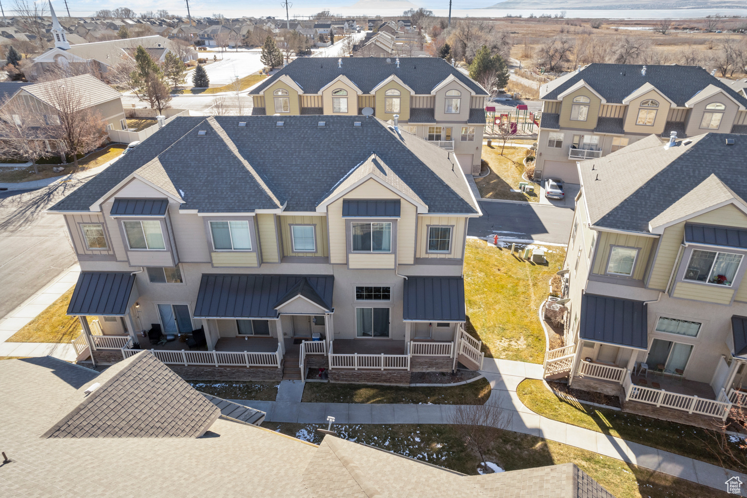 This beautifully updated end-unit townhome is tucked away in a peaceful corner of Lehi, Utah.  Ideally located just minutes from Silicon Slopes, new medical centers, Thanksgiving Point, and top-rated schools, shopping, and entertainment options.  This charming home features fresh paint, new carpet, updated lighting, and fresh finishes throughout.  With 3 spacious bedrooms, 2 bathrooms, and a conveniently located laundry area near the bedrooms, this home offers both comfort and functionality.  The bright and airy kitchen is perfect for cooking and entertaining. Move-in ready and spotless! Square footage figures are provided as a courtesy estimate only and were obtained from county records.  Buyer is advised to obtain an independent measurement.