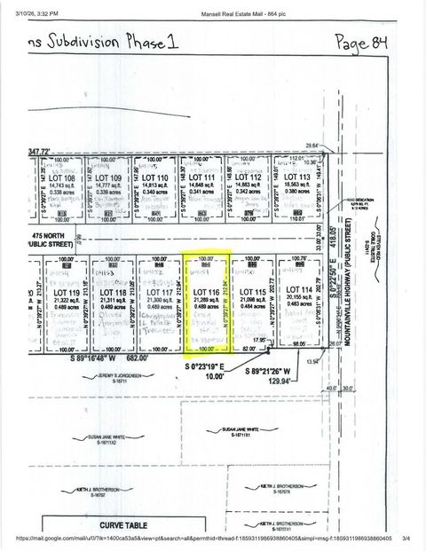 Vacant Land For Sale - 864 E 475 #116<br/> Mt Pleasant, UT 84647