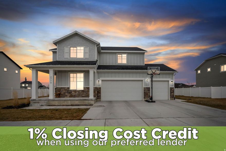 Welcome to this stunning Syracuse home, designed for comfort, functionality, and effortless everyday living. The heart of the home is the beautifully appointed kitchen, featuring double ovens and elegant mitered-edge quartz countertops, ideal for cooking, hosting, and gathering. Just off the kitchen, the extended great room is flooded with natural light, creating a warm and welcoming space for relaxation or entertaining.  The home sits on a generous lot with excellent distance between neighbors, offering privacy and a sense of openness rarely found today. The backyard is a standout feature, backing directly to walking trails with no rear neighbors, providing peaceful views and an easy connection to the outdoors.  Upstairs, a large loft offers the perfect flex space, whether used as a movie room, game room, or kids' play area. Storage is abundantly available thanks to the large crawl space, offering room for everything you need to tuck away.  The surrounding neighborhood enhances the lifestyle even further. Enjoy miles of walking and biking trails, quick access to the community pool and pickleball courts, and several nearby playgrounds. A brand-new motocross bike trail and skate park add to the fun, while Syracuse Arts Academy and the brand-new Davis Elementary (opening this year) offer excellent education options close to home. With convenient access to Syracuse City Center, the new Davis Highway, and a massive sports park and complex opening this year, this location truly has it all.  This is the perfect blend of spacious living, modern conveniences, and an amenity-rich community, your ideal Syracuse lifestyle awaits.