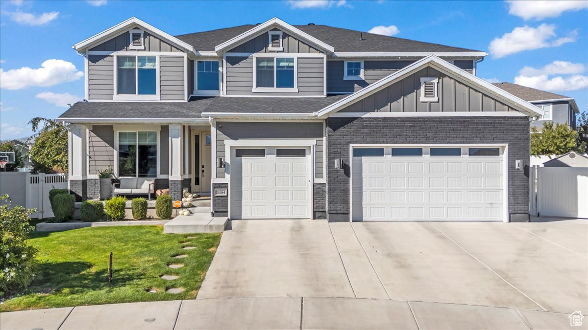 This professionally designed home in a culdesac is truly an entertainer's dream. Inside, the stairway features tiled treads leading to the second floor, where custom beams, open metal stair railings, and beautiful cabinetry enhance the primary bedroom, mudroom, and office. A basketball area adds to the fun, making the home ideal for recreation and gatherings. You'll also find a cutting garden and cement path on the sides of the house, a custom made play house, trampoline, along with generous cold storage, dry storage room, and home gym in the basement. Every detail has been thoughtfully crafted for both function and style, offering the ideal balance of sophistication and comfort. The location is outstanding - just minutes from Bangerter Highway, with quick access to restaurants, shopping, and everything you need. A truly unique property that combines exceptional design, convenience, and lifestyle. The seller is moving out of the country and would like to sell all the furnishings with the house. Have your agent reach out about pricing. Square footage figures are provided as a courtesy estimate only and were obtained from Tax Data. Buyer is advised to obtain an independent measurement.